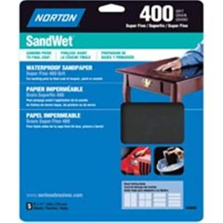 Norton Co Norton 48060 9 x 11 In. Sandpaper Grit 400 3306990